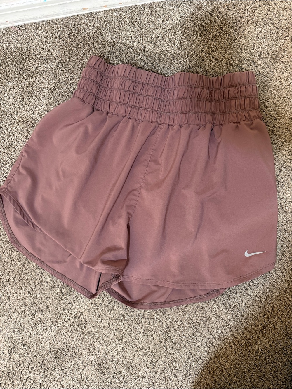 Nike Women's Dusty Rose Elastic-Waist Athletic Shorts